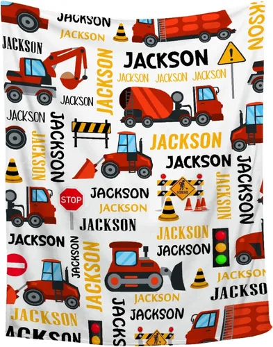 Miniatura 9 de Manta de franela de camión de construcción y volquete de tractor Solo un niño al que le encantan los camiones Manta para niños pequeños amantes