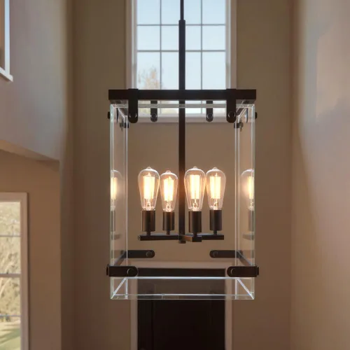 Miniatura 10 de Urban Ambiance UHP2454 - Lámpara de tocador de baño moderna de lujo, tamaño pequeño: 8.38 pulgadas de alto x 7 pulgadas de ancho, con elementos