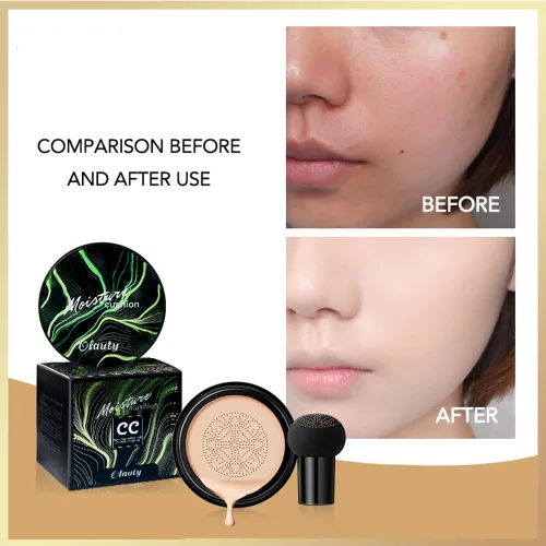 Miniatura 4 de Base de cojín de aire de cabeza de hongos, crema BB hidratante nude corrector mate de larga duración, Air Heads CC Cream maquillaje facial (natural)