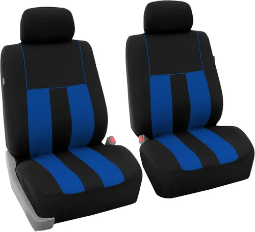 Miniatura 49 de FH Group - Juego completo de fundas para asientos de auto con rayas llamativas, ajuste universal para asientos delanteros de respaldo bajo, Verde