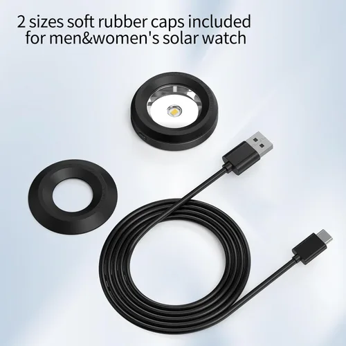 Miniatura 5 de Cargador rápido para reloj solar, base de metal, 9 horas de tiempo apagado, disipación rápida de calor, cargador portátil de energía solar, adecuado