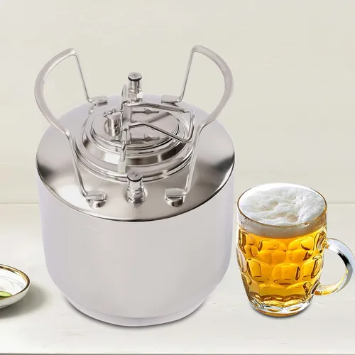 Acero inoxidable Mini Ball Lock Barril de bloqueo de bola de 1.6 galones Barril de cerveza con cerradura de bola pequeña para lotes pequeños