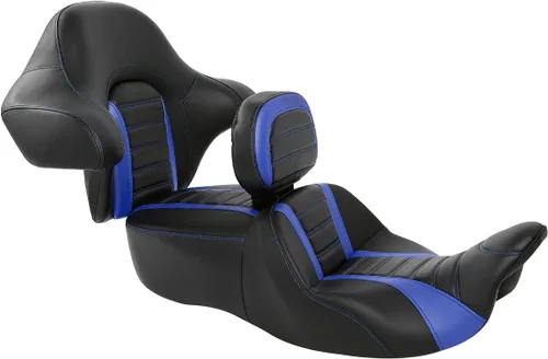 Miniatura 2 de Cojín de asiento de motocicleta de una sola pieza para respaldo de pasajero para Harley Touring Road King Street Glide Road Glide Electra Glide 14-23