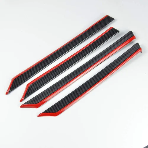 Miniatura 8 de LEXLEY 4 piezas de decoración de panel de puerta, cubierta de moldura de puerta interior, ABS, estilo fibra de carbono, accesorios para Honda Civic