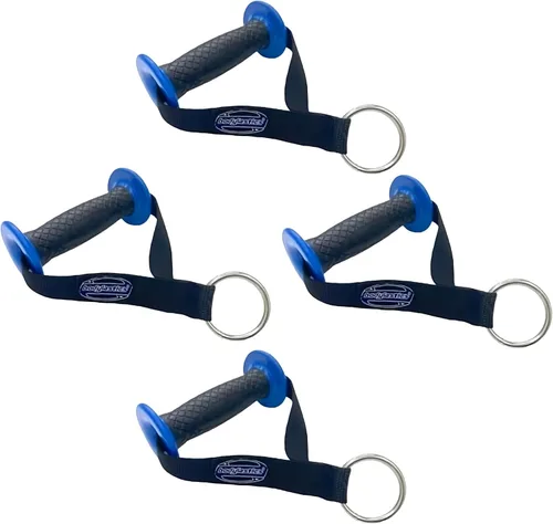 Bodylastics Asas de banda de resistencia, asas ergonómicas para gimnasio con agarres mejorados de TPR Waffle ejercicio, asas fuertes para bandas de