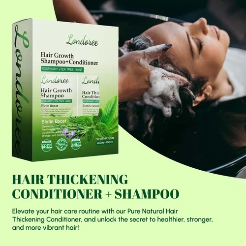 Miniatura 5 de Rosemary - Champú y acondicionador para el crecimiento del cabello adelgazante – Champú espesante de biotina para la pérdida del cabello, sin