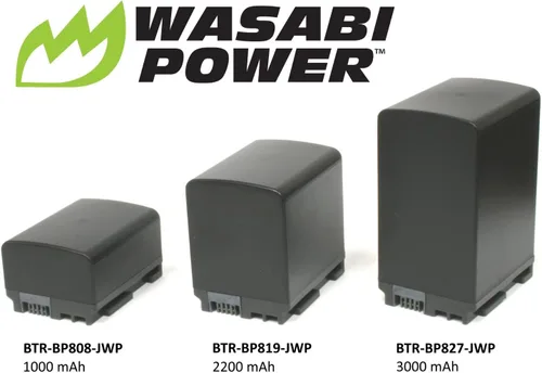 Miniatura 3 de Wasabi Power Batería BP-807, BP-808, BP-809 (paquete de 2) y cargador para Canon FS21, FS22, FS31, FS40, FS200, FS300, FS400, VIXIA HF G10, HF G20