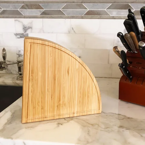 Miniatura 4 de Tabla Picnic at Ascot de bambú, para aperitivos, con herramientas para queso, espirales de una cuña compacta de 13 pulgadas de diámetro, patentado