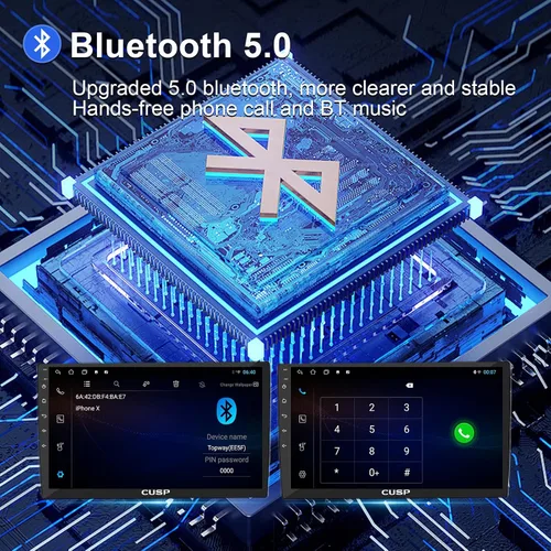 Miniatura 5 de CUSP Radio estéreo de coche de doble DIN de 10.1 pulgadas, unidad principal Android con CarPlay inalámbrico y Android Auto, 4 GB de RAM 64 GB ROM