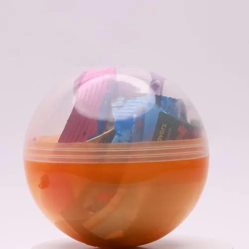 Miniatura 10 de Paquete variado de dulces en cápsula redonda gigante de color transparente – Surtido de dulces envueltos individualmente 20 piezas de 0.74 libras