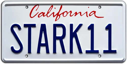 Celebrity Machines | Tony Stark | Stark 11 | Placa decorativa, aluminio estampado, etiqueta decorativa de metal, resistente a la corrosión, letrero