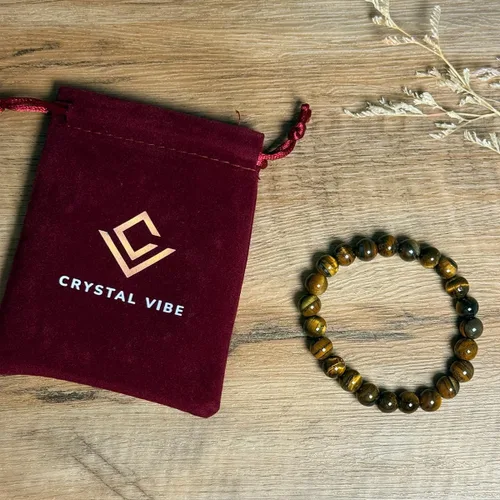 Miniatura 47 de Crystal Vibe Pulseras de cuentas de 0.315 in para mujeres y hombres, pulseras de cristal con piedras preciosas naturales, tamaño elástico ajustable
