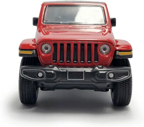Miniatura 8 de Wrangler Sahara - Vehículo de juguete fundido a presión a presión de 4 puertas, vehículos de metal a escala 1/32, vehículos de metal fundido a Rojo