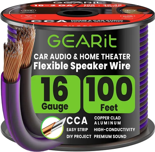 Miniatura 14 de Cable de altavoz Calibre 16, GearIT Pro Series Cable de altavoz 16/2 AWG (100 pies / 30.48 metros) Ideal para altavoces de cine en casa y altavoces