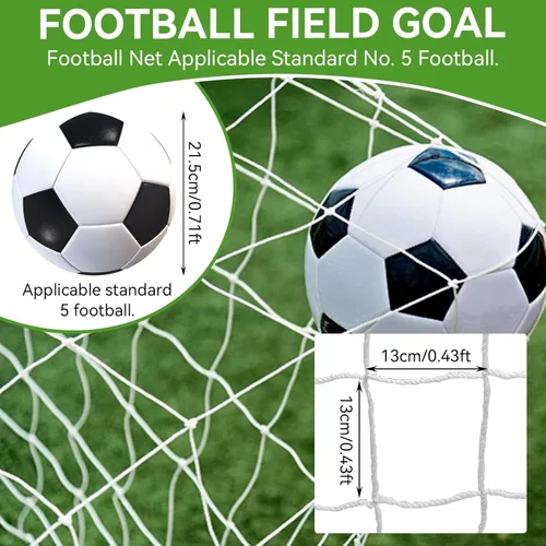 Miniatura 2 de Red de portería de fútbol, redes de repuesto para portería de fútbol deportivo, red de poste de portería de fútbol de tamaño completo