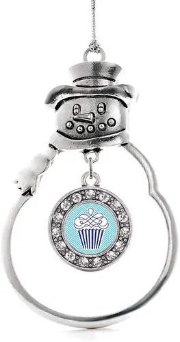 Miniatura 247 de Inspired Silver - Roller Queen - Adorno de Navidad plateado - Adorno circular para árbol de Navidad con circonita cúbica - Decoración colgante