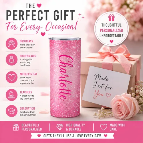 Miniatura 8 de Vaso personalizado con tapa y pajilla, vasos personalizados de acero inoxidable de 20 onzas, regalos personalizados, vaso aislado de doble pared