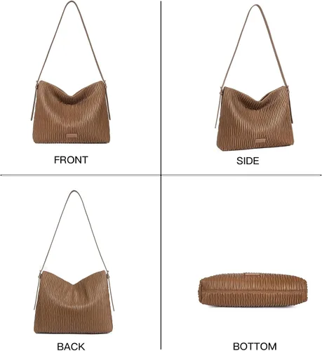 Miniatura 4 de Telena Bolsos Hobo de cuero para mujer, bolsos cruzados grandes para mujer, a la moda, con correa ajustable