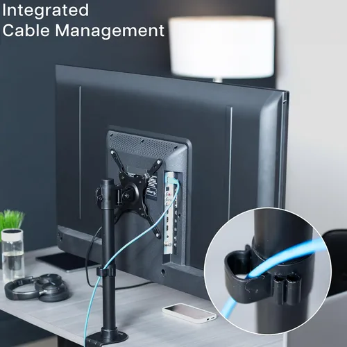 Miniatura 6 de VIVO Soporte de escritorio para TV y monitor de pantalla ultra ancha, altura ajustable y soporte de inclinación para pantallas de hasta 42 pulgadas