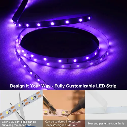 Miniatura 3 de echosari Tira de luces USB 5V, tira de luces de 9.8 pies con 180 luces LED 2835 SMD súper brillantes con autoadhesivo DIY para gabinetes, marcos