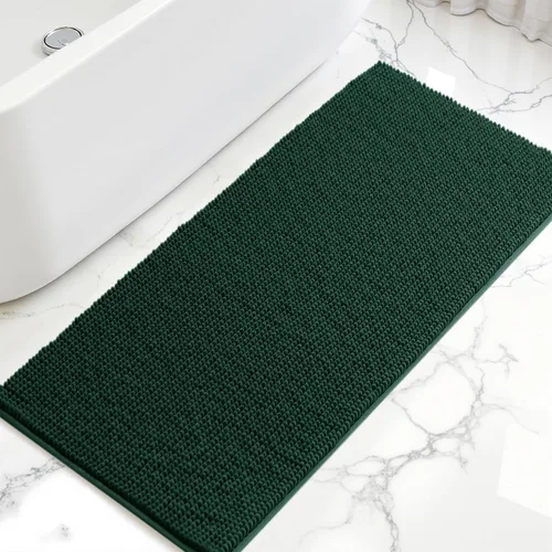 Miniatura 50 de Subrtex - Alfombras de baño de chenilla, tapete de baño de felpa corta y suave, tapete de ducha absorbente de agua, tapete de baño para la ducha