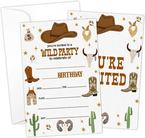 Miniatura 7 de Tarjetas de invitaciones de cumpleaños de motocross con sobres (20 unidades), suministros de fiesta de cumpleaños de motocross, invitaciones