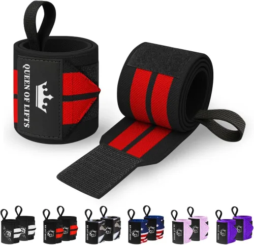 Miniatura 46 de TECEUM Weightlifting 18" & 12" Wrist Wraps with Thumb Loop – Heavy Duty Wrist Workout Braces for Men and Women – Ideal for Powerlifting, Strength