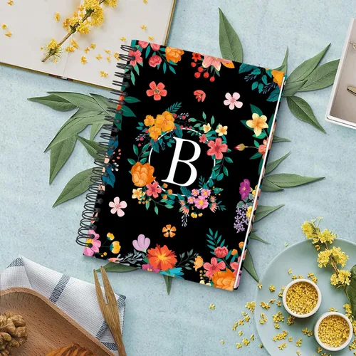 Miniatura 2 de Cuaderno en espiral de tapa dura de 5.7 x 8 pulgadas, 120 páginas para mujeres y hombres, cuadernos A5 con rayas universitarias, bonito diario
