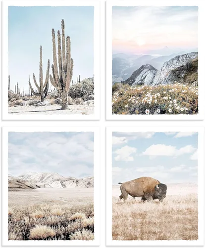 Miniatura 8 de Imágenes de paisajes de la naturaleza, arte para pared, bosque brumoso, árbol, montaña, animales salvajes, ciervos, lago, escena, obra de arte