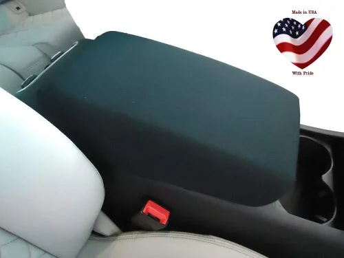 Miniatura 3 de Car Console Covers Plus Hecho a mano en Estados Unidos, diseñado para Jeep Grand Cherokee 2010-2021 de neopreno para reposabrazos de automóvil, Negro