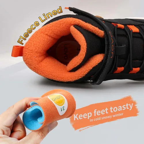 Miniatura 4 de UOVO Zapatos para niños resistentes al agua, botas de skate de media parte superior, botas atléticas para niños, talla 11 para niños pequeños a 6.5