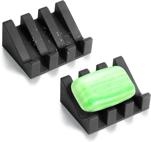 Miniatura 20 de Jabonera, soporte para pastilla de jabón para ducha, para baño, cocina, bañera, fácil de limpiar, mantiene el jabón seco, extiende la vida del jabón