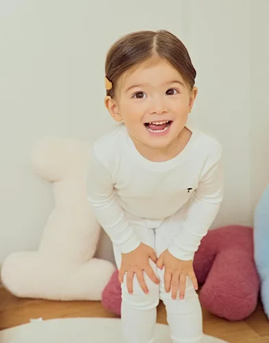 Miniatura 2 de moimoln Pijama de algodón suave y liso de manga larga para bebés y niños, 6 meses a 5 años