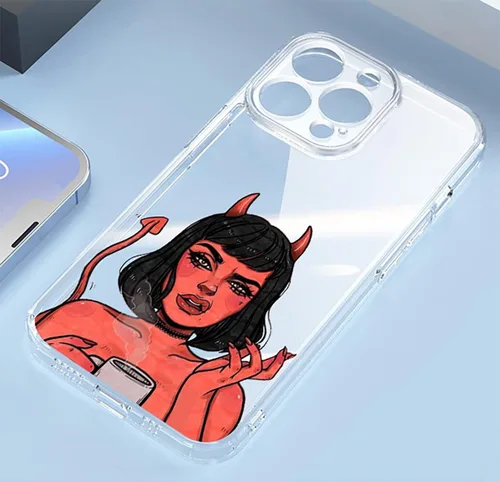 Miniatura 2 de Funda compatible con iPhone 13 Pro Max, funda de TPU suave para iPhone 13 Pro Max para niñas y mujeres, transparente, protección de cuerpo completo