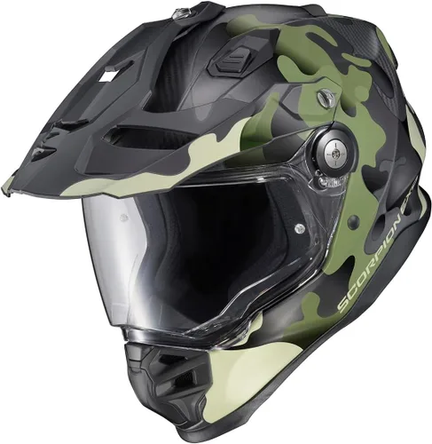 Miniatura 2 de ScorpionEXO XT9000 - Casco integral de fibra de carbono para motocicleta de aventura con visera Pinlock Ready, bolsillos para altavoz listos