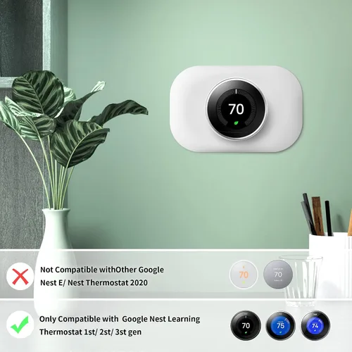 Miniatura 3 de Compatible con cubierta de placa de pared Google Thermostat 1ª/2ª/3ª - Kit de acabado de termostato Petrichor Nest, hecho para termostato Google