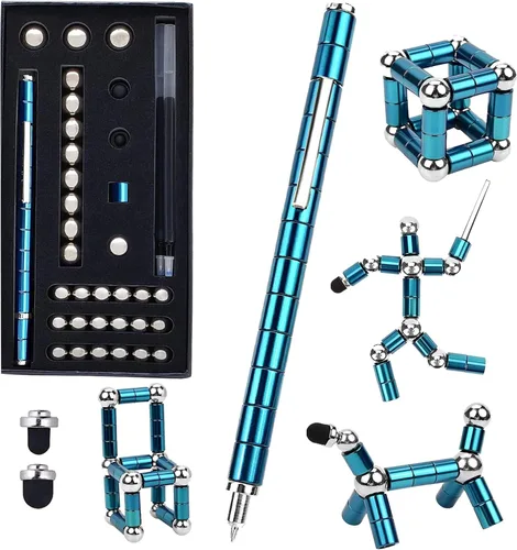 Miniatura 12 de Relleno de Calcetín Navideño Bolígrafo Fidget Magnético, Bolígrafo Magnético para Chicos Adolescentes, Bolígrafo Magnético de Descompresión Juguete
