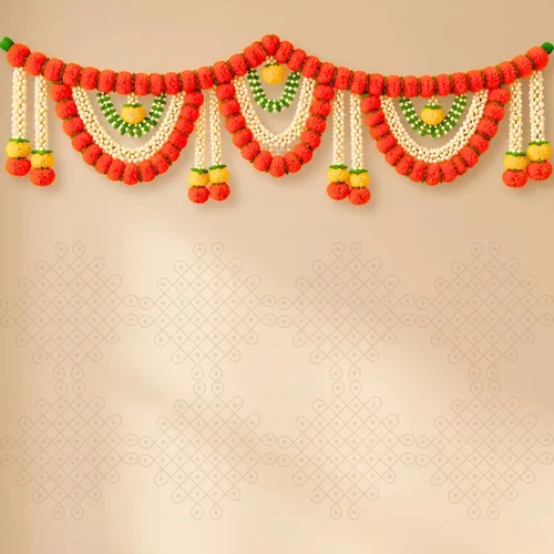 Miniatura 9 de LOVENSIRE - Guirnalda de jazmín artificial de caléndula (5 pies), decoración floral para colgar en festivales indios, Pooja, boda, hogar, decoración