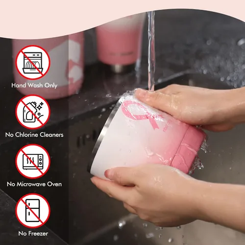 Miniatura 5 de HAUSHOF Taza con tapa, taza de café aislada de 14 onzas con asa para la mejor mamá, regalos de cumpleaños de Navidad, cinta rosa Lazo rosado
