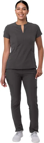 Miniatura 5 de Adar Addition Go-Higher - Juego de uniforme quirúrgico para mujer, camiseta con muescas y cuello en V, pantalones cargo quirúrgicos y ajustados