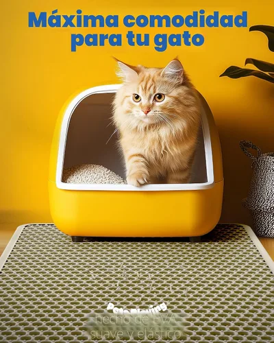 Miniatura 3 de Tapete sanitario para gatos, tapete pequeño que atrapa la orina, fácil de limpiar, caja sanitaria impermeable, a prueba de orina y antideslizante