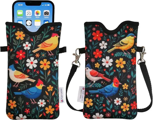 Miniatura 30 de Tainada Funda Estuche Bolsa de Neopreno para Teléfono para Hombres y Mujeres con Correa Cruzada/Cordón para el Cuello para iPhone 17/16/15 Pro Max