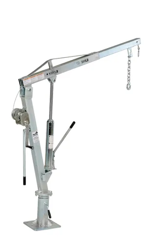 Miniatura 4 de Vestil WTJ-2-G Grúa de horca de acero galvanizado, capacidad extendida de 500 libras, alcance utilizable extendido 49-1/4 pulgadas, altura máxima