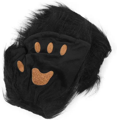 Miniatura 53 de Guantes de garra para disfraz de Halloween, medio dedo, lobo, oso, gato, guantes, guantes de piel sintética para mascarada, cosplay, utilería de mano