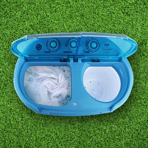 Miniatura 6 de PURE CLEAN Lavadora portátil 2 en 1 y secadora de centrifugado - Carga superior conveniente de fácil acceso, diseño eficiente en energía y agua, Gris