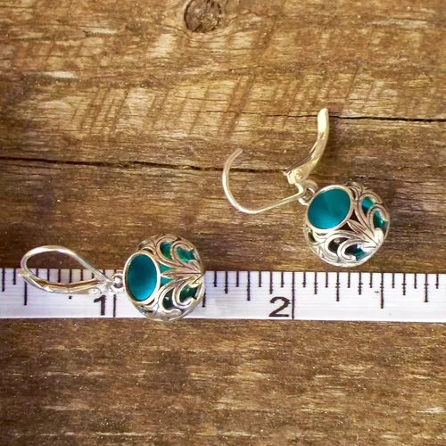 Miniatura 12 de Bottled Up Designs Aretes de encaje vintage hechos a mano, plata esterlina, ecológicos, fabricados en Estados Unidos, regalos de cumpleaños, día