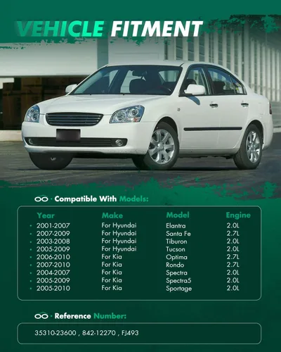 Miniatura 2 de SCITOO 4 piezas 4 agujeros Inyectores de combustible compatibles con 2001-2007 para Hyundai Elantra, 2007-2009 para Hyundai Santa Fe, 2006-2010