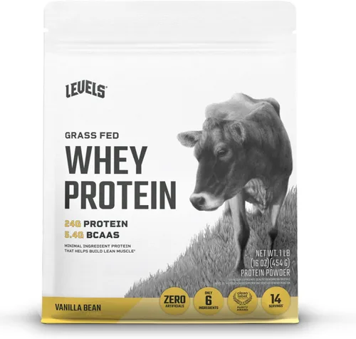 Miniatura 22 de Levels - Polvo de proteína de suero alimentado con pasto, sin artificiales, 24G de proteína, chocolate puro, 2 libras