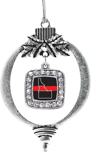 Miniatura 216 de Inspired Silver - Nana púrpura - Adorno de Navidad plateado - Adorno cuadrado para árbol de Navidad con circonita cúbica - Decoración colgante