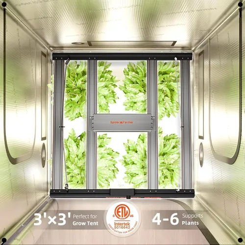 Miniatura 9 de Spider Farmer G3000 - Luces LED de crecimiento rentables de 300 W, cobertura de 3 x 3 pies, espectro completo, lámpara de cultivo regulable